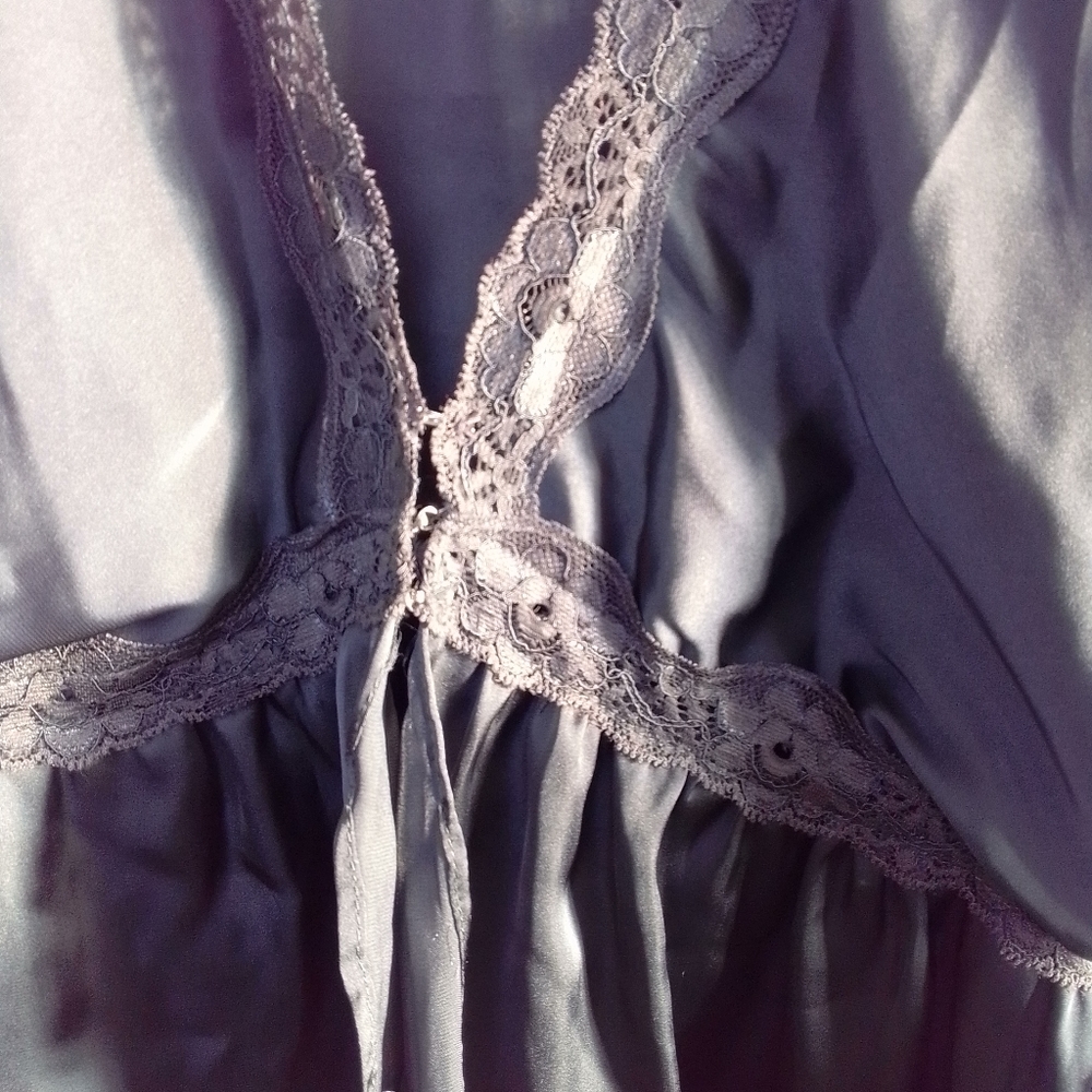 Love stitch imp-8544 metallic charcoal LG blouse - Picture 3 of 7